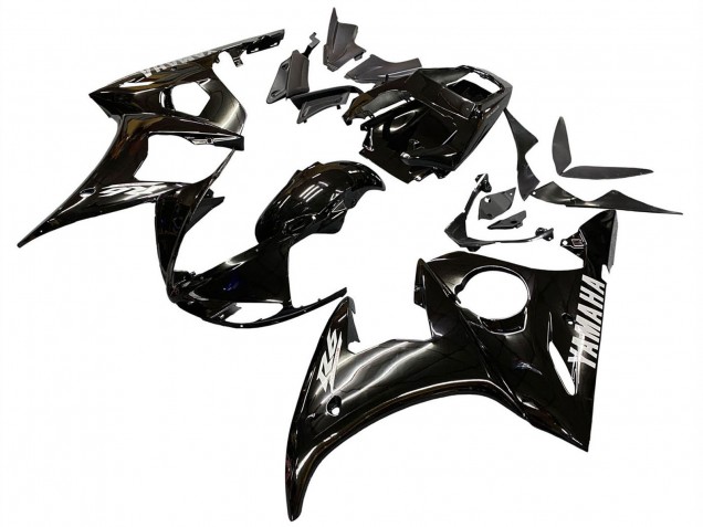 Purchase 2006-2009 Glossy Black White Decals Yamaha YZF R6S Motorcycle Fairings UK