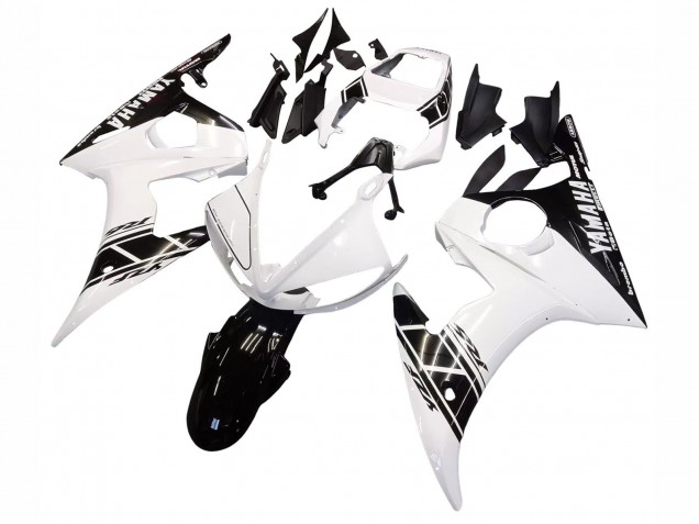 Purchase 2006-2009 White Glossy Black Yamaha YZF R6S Motorcycle Fairings UK