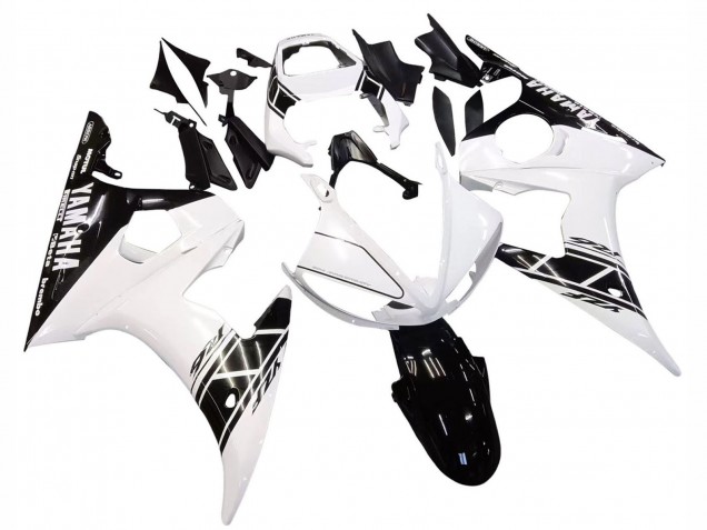 Purchase 2006-2009 White Glossy Black Yamaha YZF R6S Motorcycle Fairings UK