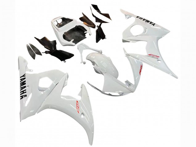 Purchase 2006-2009 White Yamaha YZF R6S Motorcycle Fairing Kits UK