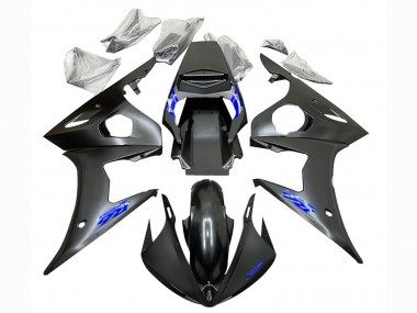 Purchase 2006-2009 Matte Black Blue Yamaha YZF R6S Motorcycle Fairings UK