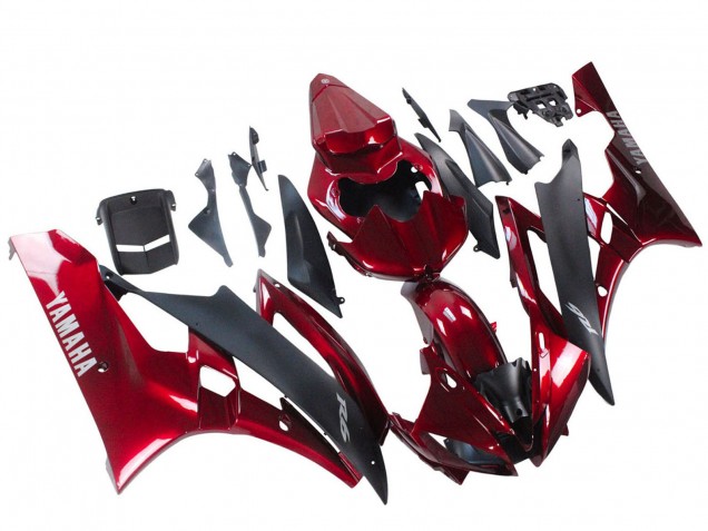 Purchase 2006-2007 Red Matte Black Yamaha YZF 600 R6 Motorcycle Fairing UK