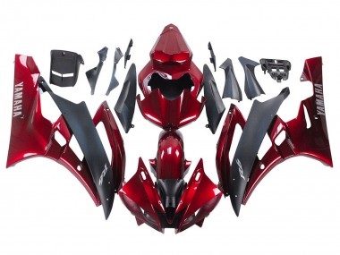 Purchase 2006-2007 Red Matte Black Yamaha YZF 600 R6 Motorcycle Fairing UK