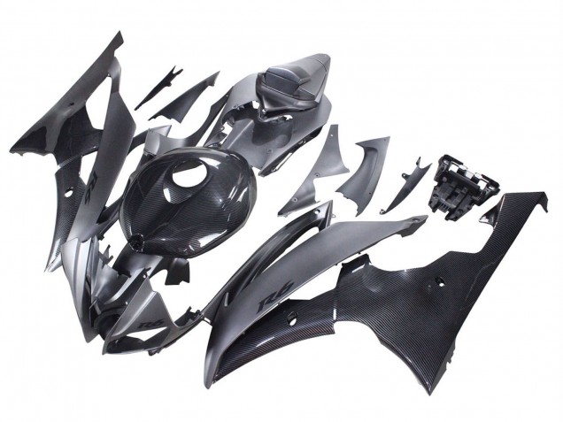 Purchase 2008-2016 Grey Black Carbon Fiber Style Yamaha YZF 600 R6 Motorcycle Fairings UK