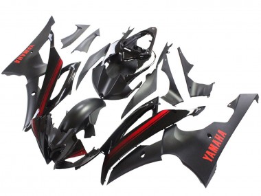 Purchase 2008-2016 Glossy Black Matte Black Red Stripe Yamaha YZF 600 R6 Motorcycle Fairings UK