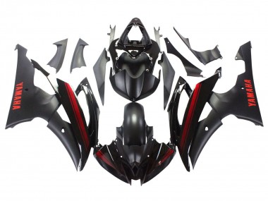 Purchase 2008-2016 Glossy Black Matte Black Red Stripe Yamaha YZF 600 R6 Motorcycle Fairings UK