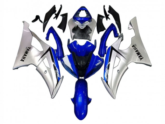 Purchase 2008-2016 Silver Blue Yamaha YZF 600 R6 Motorcycle Fairings UK