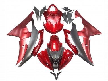 Purchase 2008-2016 Red Grey Yamaha YZF 600 R6 Motorcycle Fairings UK