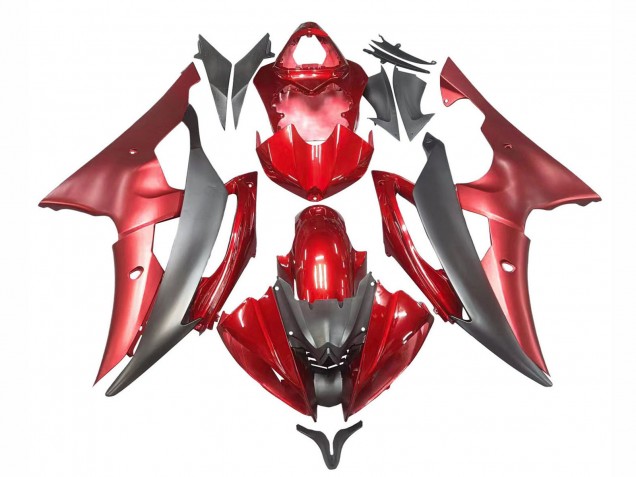 Purchase 2008-2016 Red Grey Yamaha YZF 600 R6 Motorcycle Fairings UK