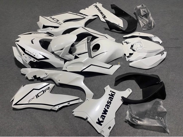 Purchase 2021-2025 Pearl White Black Kawasaki ZX10R Motorcycle Fairings UK