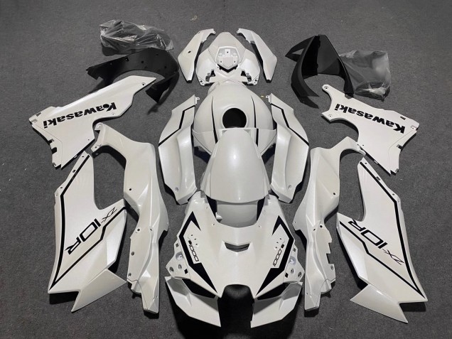 Purchase 2021-2025 Pearl White Black Kawasaki ZX10R Motorcycle Fairings UK