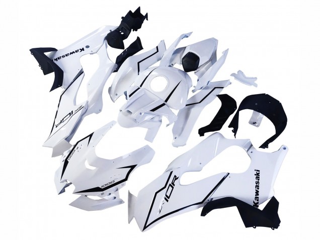 Purchase 2021-2025 White Black Kawasaki ZX10R Motorcycle Fairings UK