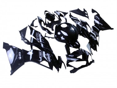 Purchase 2019-2022 Glossy Black White Kawasaki ZX6R Motorcycle Fairings UK