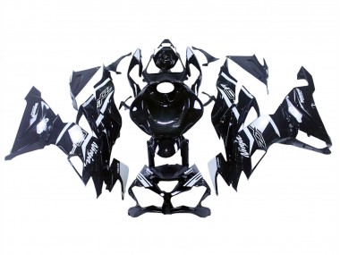 Purchase 2019-2022 Glossy Black White Kawasaki ZX6R Motorcycle Fairings UK