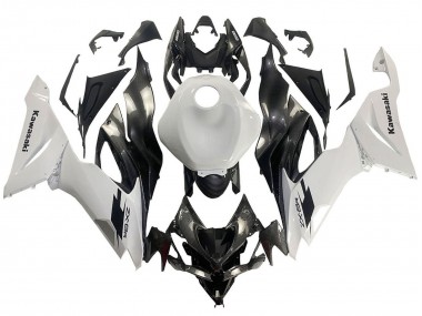 Purchase 2019-2022 White Black Carbon Fiber Kawasaki ZX6R Motorcycle Fairings UK