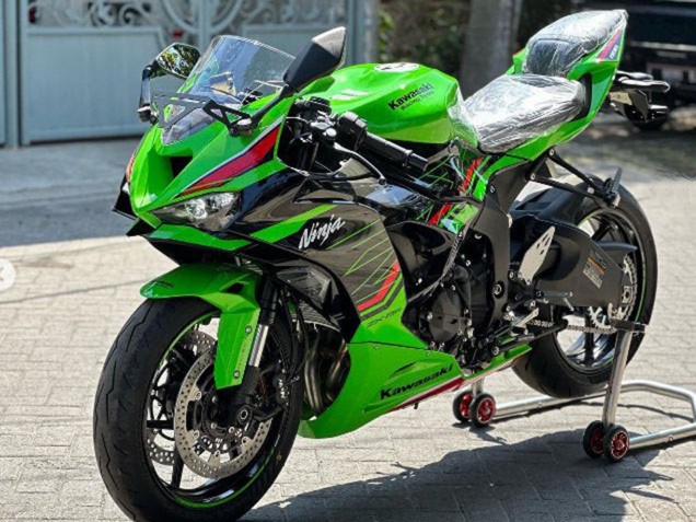 Purchase 2019-2022 Green Glossy Black Red Kawasaki ZX6R Motorcycle Fairings UK