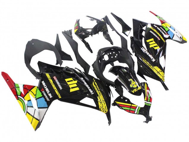 Purchase 2013-2024 Glossy Black Yellow Red Green Blue White Kawasaki EX300 Motorcycle Fairings UK