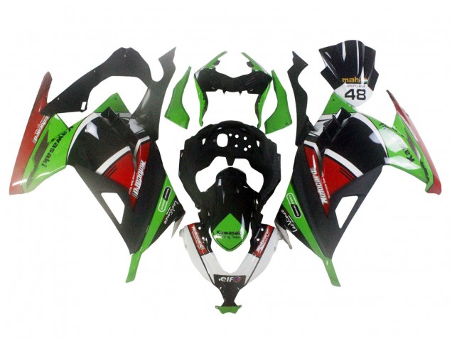 Purchase 2013-2024 Green White Red Black Elf Kawasaki EX300 Motorcycle Fairings UK