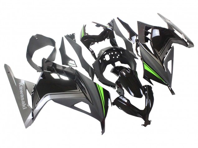 Purchase 2013-2024 Glossy Black Matte Black Green Kawasaki EX300 Motorcycle Fairings UK