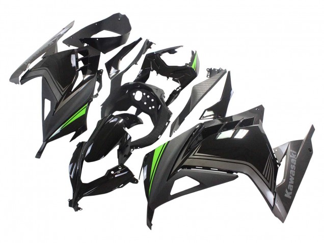 Purchase 2013-2024 Glossy Black Matte Black Green Kawasaki EX300 Motorcycle Fairings UK