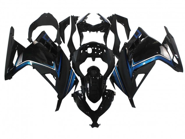 Purchase 2013-2024 Glossy Black Blue Kawasaki EX300 Motorcycle Fairings UK