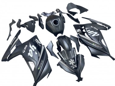 Purchase 2013-2024 Matte Black White Elf Snow Kawasaki EX300 Motorcycle Fairings UK