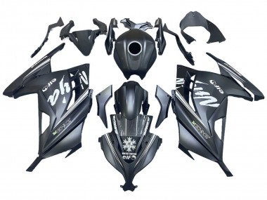 Purchase 2013-2024 Matte Black White Elf Snow Kawasaki EX300 Motorcycle Fairings UK