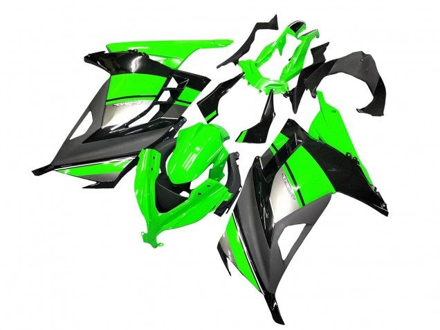 Purchase 2013-2024 Green Silver Black Kawasaki EX300 Motorcycle Fairings UK