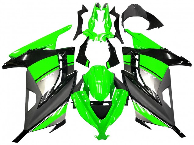 Purchase 2013-2024 Green Silver Black Kawasaki EX300 Motorcycle Fairings UK