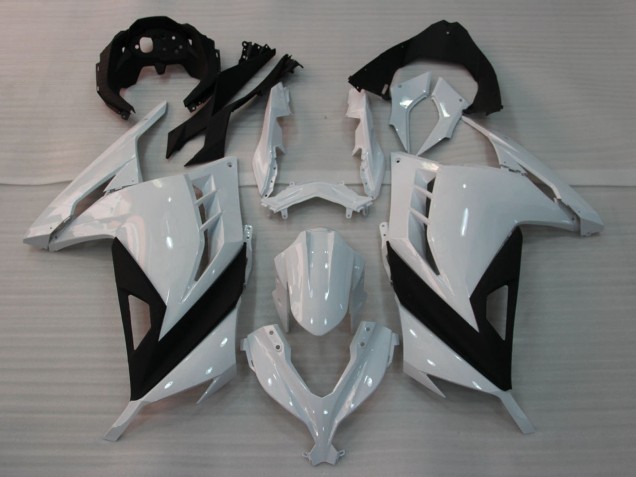 Purchase 2013-2024 Glossy White Black Kawasaki EX300 Motorcycle Fairings UK