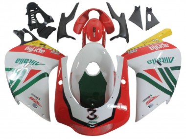 Purchase 2000-2005 White Gold Black Red Aprilia RS125 Motorcycle Fairings UK