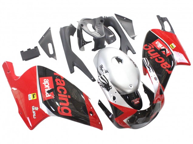 Purchase 2000-2005 Red Black Silver Racing Aprilia RS125 Motorcycle Fairings UK Purchase 2000-2005 Red Black Silver Racing Aprilia RS125 Motorcycle Fairings UK