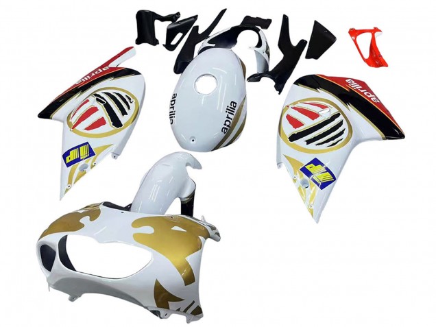 Purchase 2000-2005 White Gold Red Aprilia RS125 Motorcycle Fairings UK Purchase 2000-2005 White Gold Red Aprilia RS125 Motorcycle Fairings UK