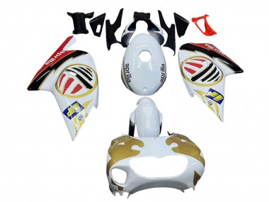 Purchase 2000-2005 White Gold Red Aprilia RS125 Motorcycle Fairings UK