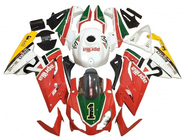 Purchase 2006-2011 White Red Green Aprilia RS125 Motorcycle Fairings UK