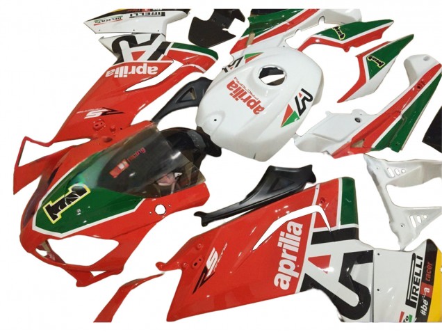 Purchase 2006-2011 White Red Green Aprilia RS125 Motorcycle Fairings UK