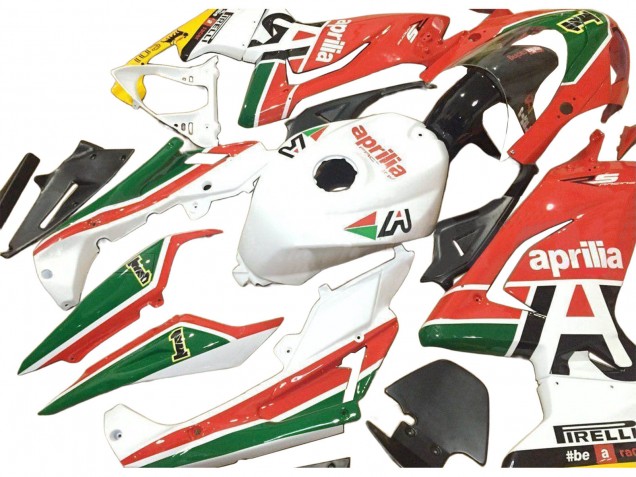 Purchase 2006-2011 White Red Green Aprilia RS125 Motorcycle Fairings UK