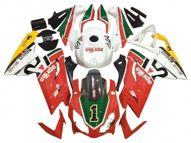 Purchase 2006-2011 White Red Green Aprilia RS125 Motorcycle Fairings UK