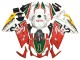 Purchase 2006-2011 White Red Green Aprilia RS125 Motorcycle Fairings UK