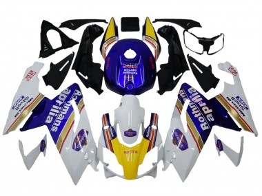 Purchase 2006-2011 White Blue Yellow Rothmans Aprilia RS125 Motorcycle Fairings UK