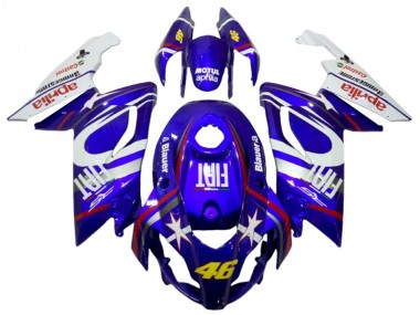 Purchase 2006-2011 White Blue Fiat 46 Aprilia RS125 Motorcycle Fairings UK