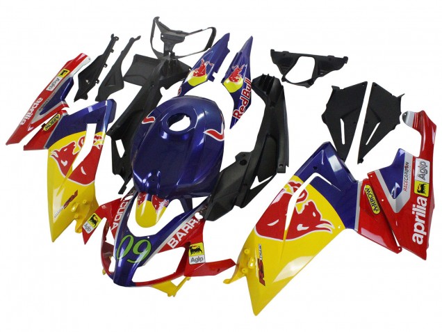 Purchase 2006-2011 Yellow Dark Blue Red Bull Aprilia RS125 Motorcycle Fairings UK
