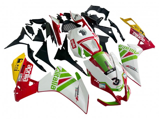 Purchase 2012-2018 White Red Green Yellow Alitalia Aprilia RS4 50 125 Motorcycle Fairing UK