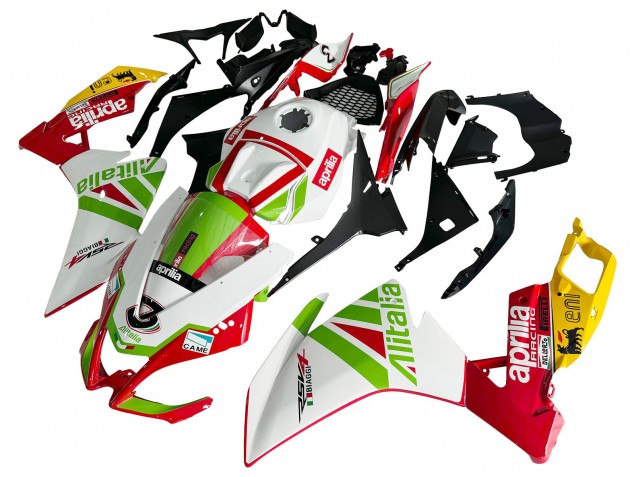 Purchase 2012-2018 White Red Green Yellow Alitalia Aprilia RS4 50 125 Motorcycle Fairing UK