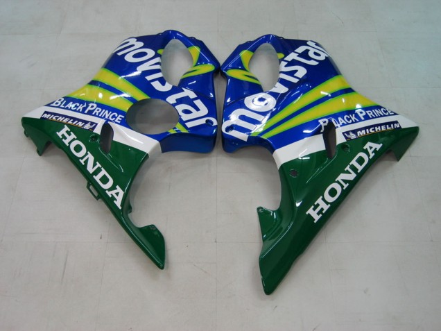 Purchase 2004-2007 Blue Yellow Green MoviStar Honda CBR600 F4i Motorcycle Fairings UK