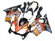 Purchase 2004-2007 Matte Black Orange Rossi Honda CBR600 F4i Motorcycle Fairings UK
