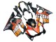 Purchase 2004-2007 Matte Black Orange Rossi Honda CBR600 F4i Motorcycle Fairings UK