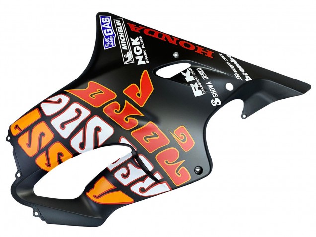Purchase 2004-2007 Matte Black Orange Rossi Honda CBR600 F4i Motorcycle Fairings UK