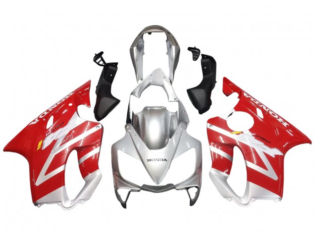 Purchase 2004-2007 Silver Red Honda CBR600 F4i Motorcycle Fairings UK