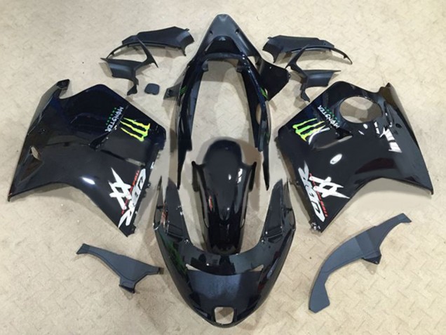 Purchase 1996-2007 Glossy Black Green Monster Honda CBR1100XX Blackbird Motorcycle Fairings UK